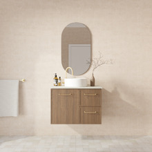 Hamilton 750mm Wall Hung Single Vanity with Solid Surface Countertop